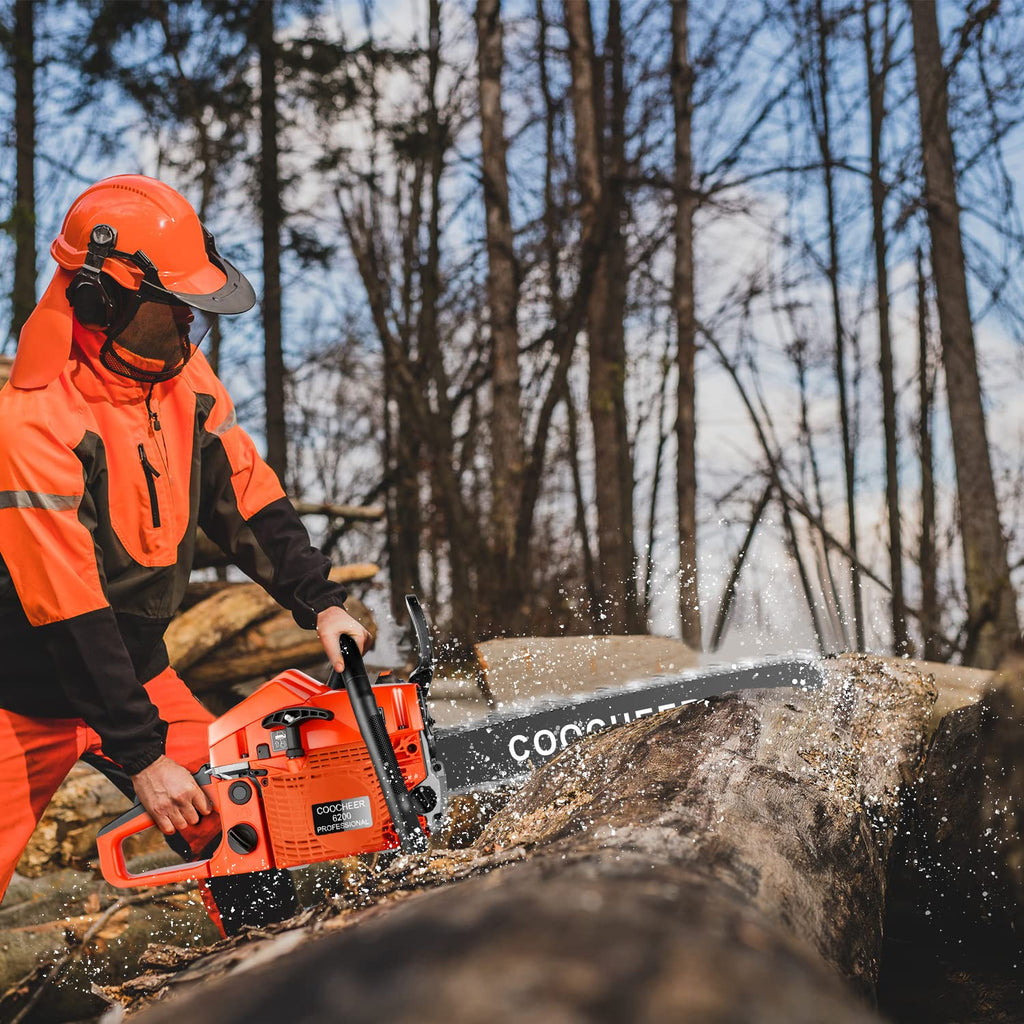 62CC 20 Inch 2-Cycle Gas Chainsaw with Carrying Bag T575