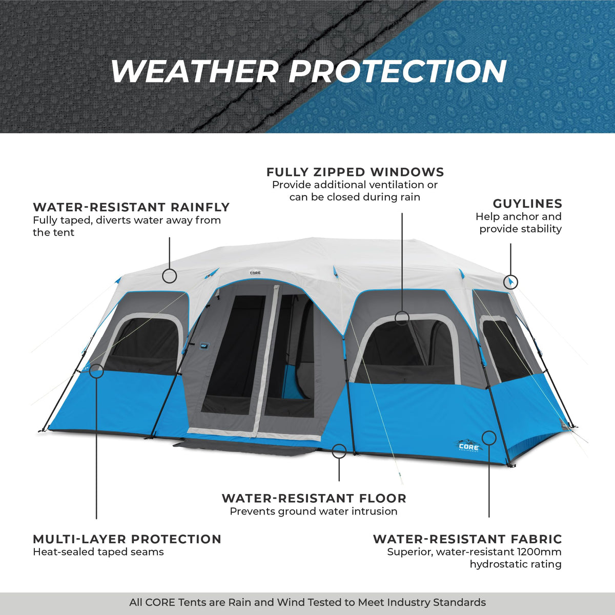 Instant Cabin Tents with LED Lights U928556