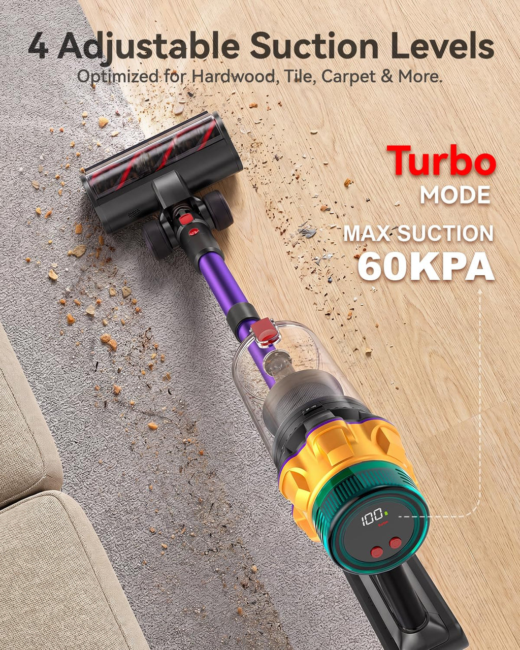 Cordless Stick Vacuum Cleaner 650W 60KPA C827422