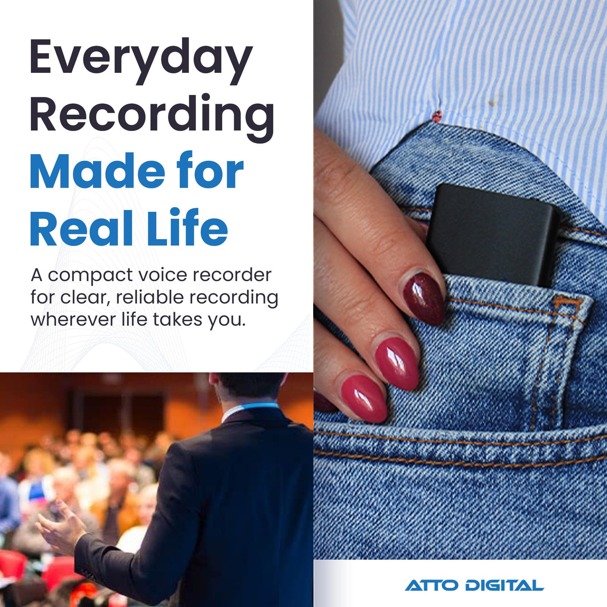 64GB USB-C Metal Body Digital Audio Recorder B934069