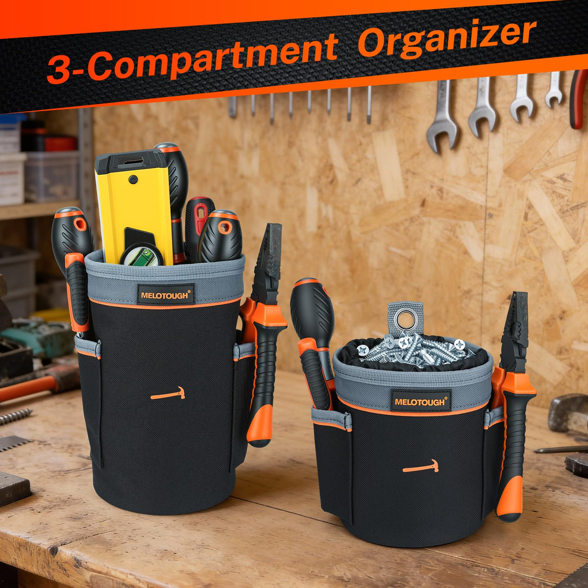 Tool Pouch Multi-Pack 2 Sizes 600D Nylon K3890