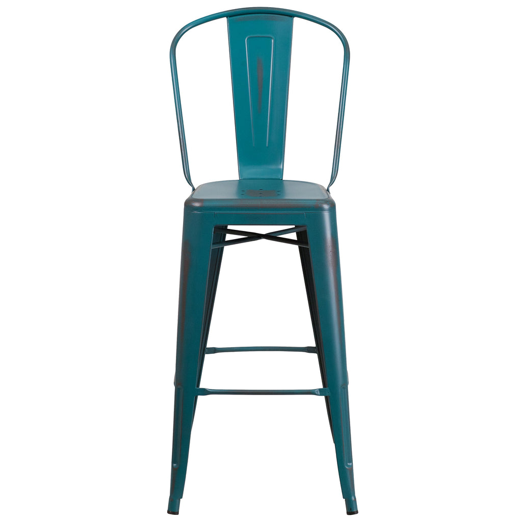 30" Metal Counter Stool with Footrest S55245
