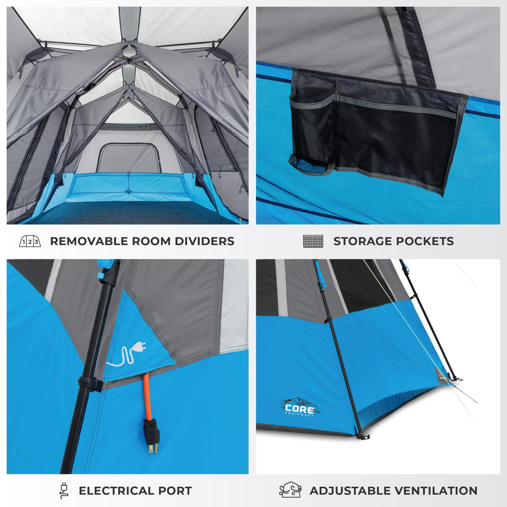 Instant Cabin Tents with LED Lights U928556