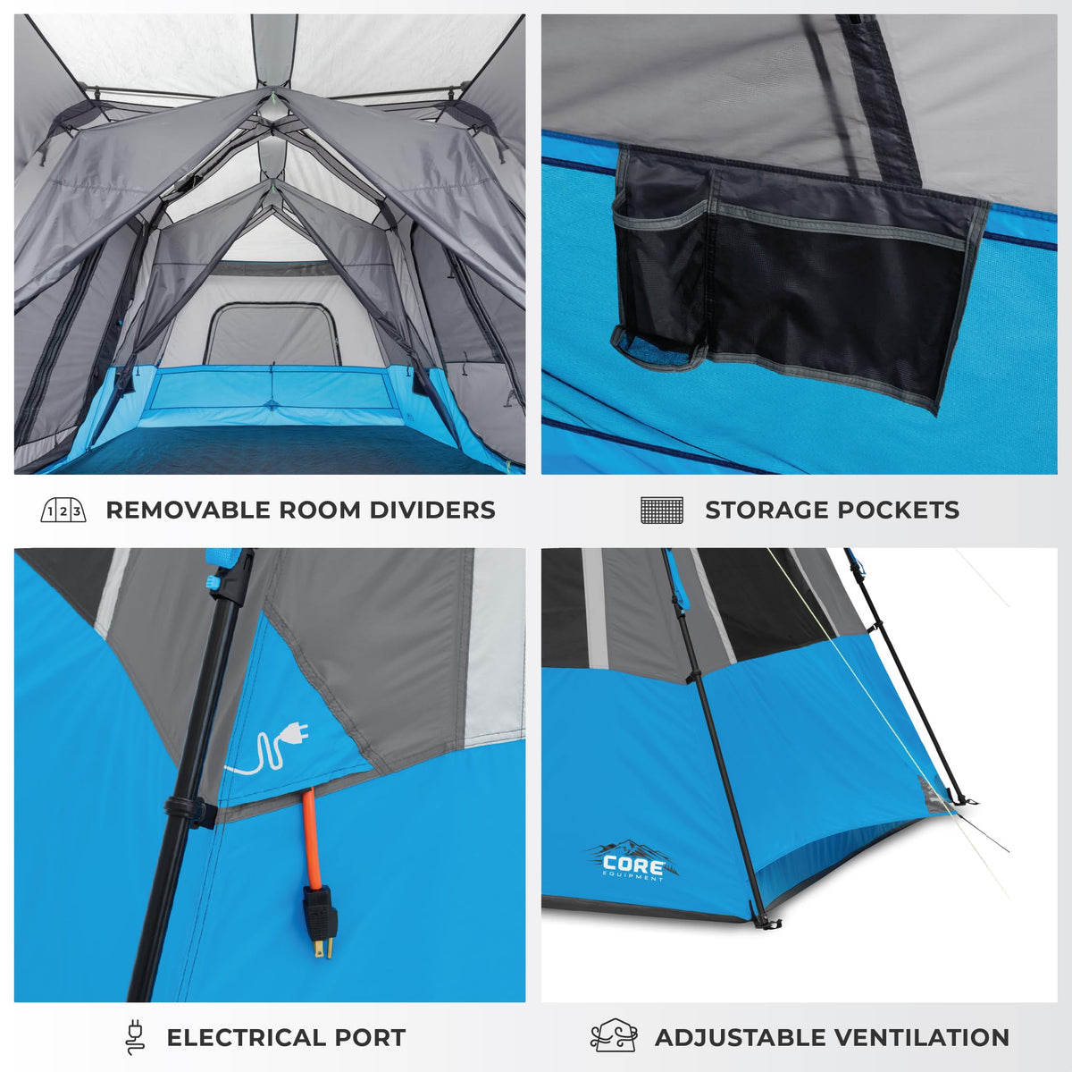 Instant Cabin Tents with LED Lights U928556