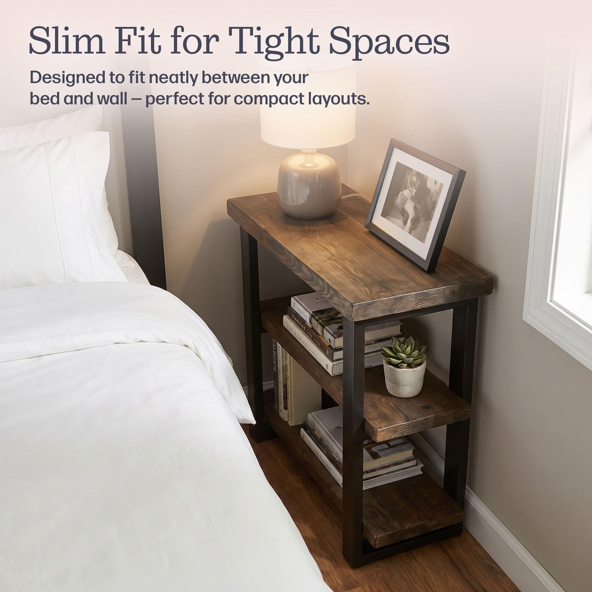 Solid Wood 3-Tier End Table C1034