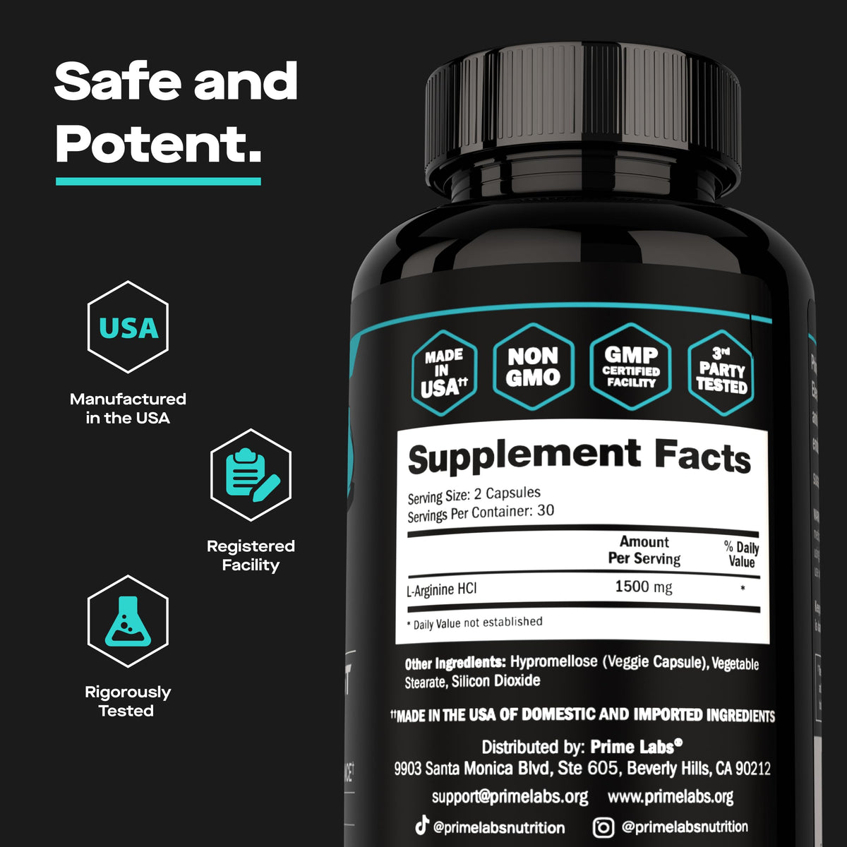 L Arginine 1500mg Nitric Oxide Supplements I141621