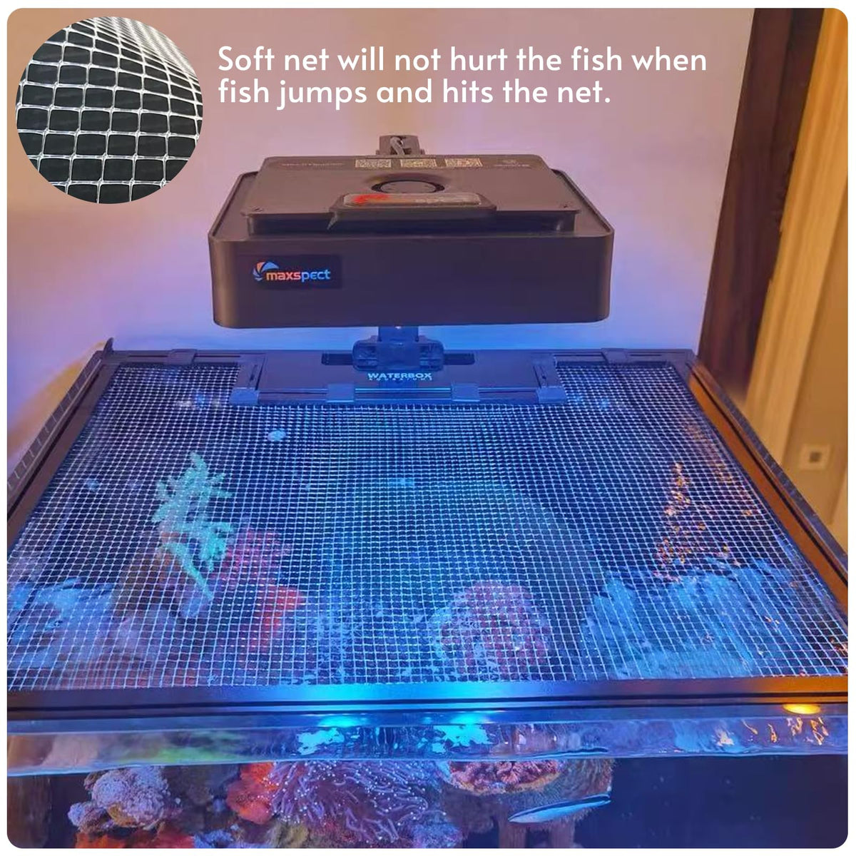 Transparent Mesh Aquarium Lid Cover 5.12 Feet X 3.37 Feet K526858