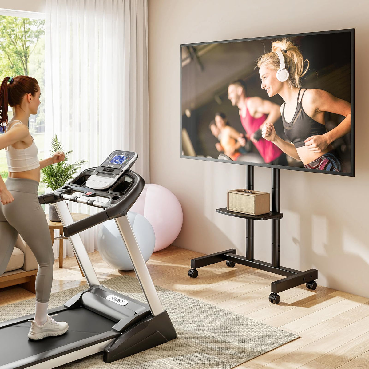Heavy Duty Rolling TV Stand for 27-80 inch TVs S4101