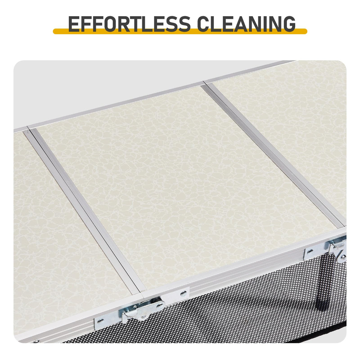 3ft Adjustable Height Aluminum Folding Camping Table U717883
