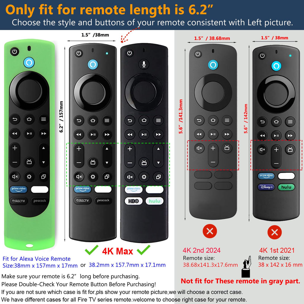 Silicone Remote Case 2pcs Nightglow Green and Blue S24675