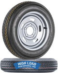 2-Pack Trailer Tire Rim Assembly 4.80-12 12 5 Lug Silver Z5337