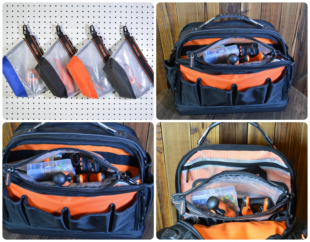 10-Inch Clear 4-Pack Zippered Tool Pouch S6289