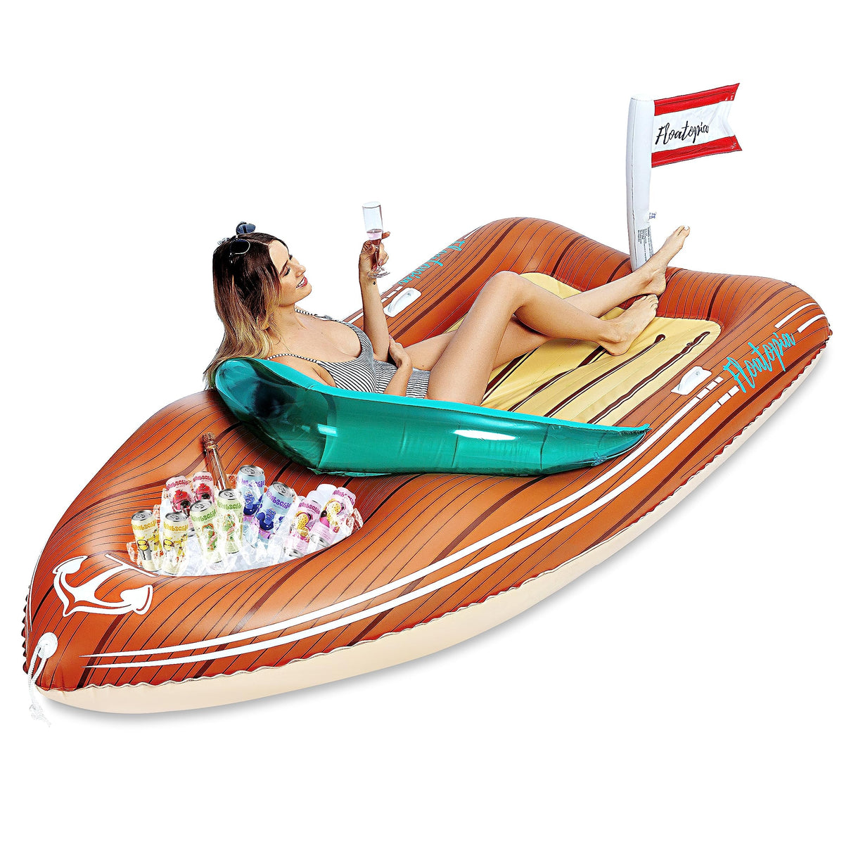 Inflatable Boat Float with Cooler O971