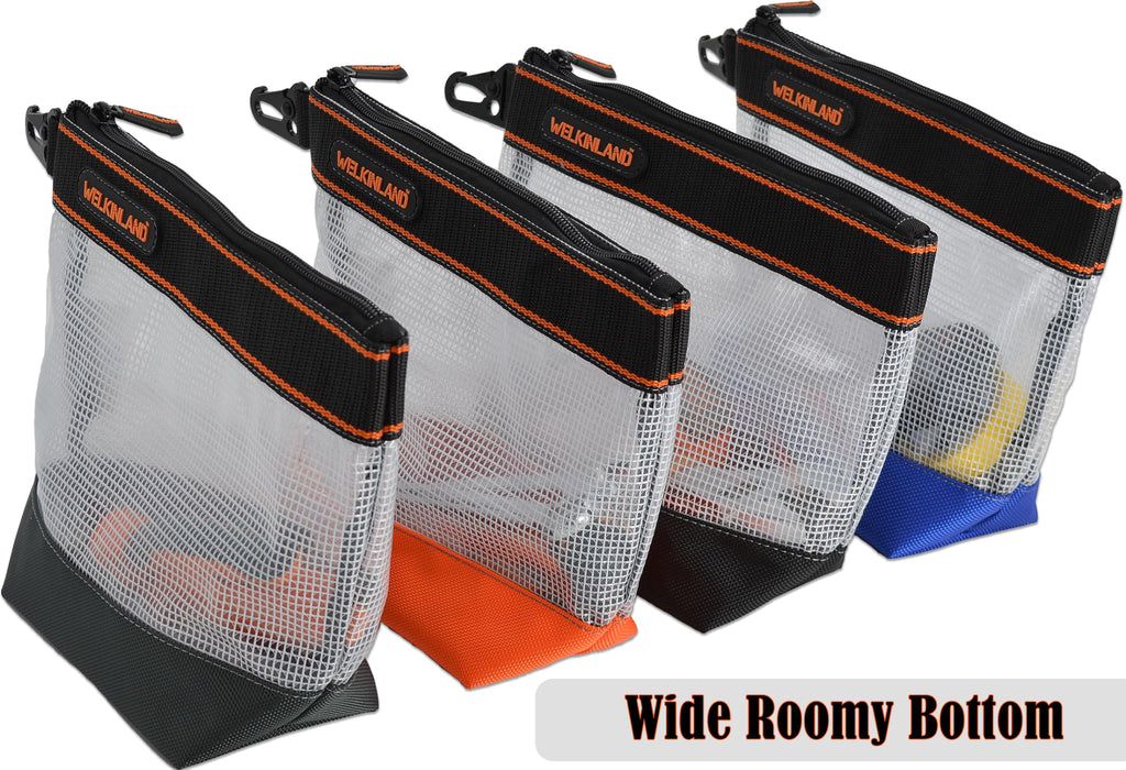 10-Inch Clear 4-Pack Zippered Tool Pouch S6289
