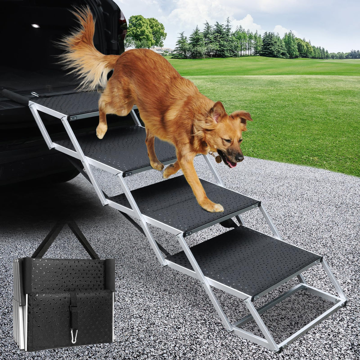 4-Step Non-Slip Pet Stairs D581582