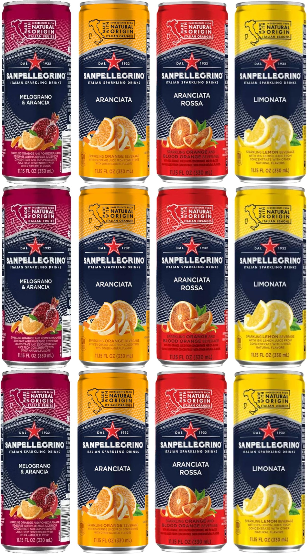 Sparkling Water Variety 4 Flavors 12 Pack S249