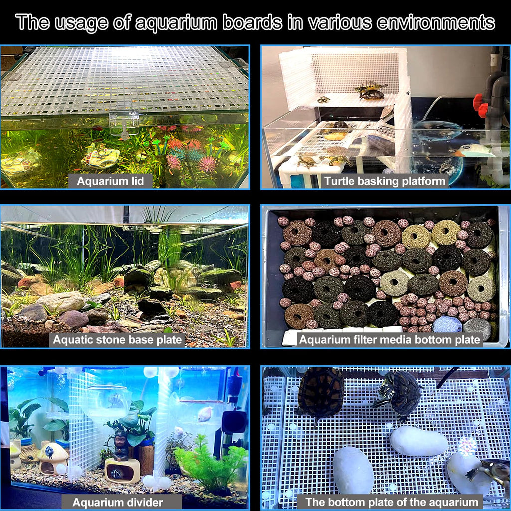 Aquarium Lid Fish Tank Top Cover Plastic Grid Panel C6483