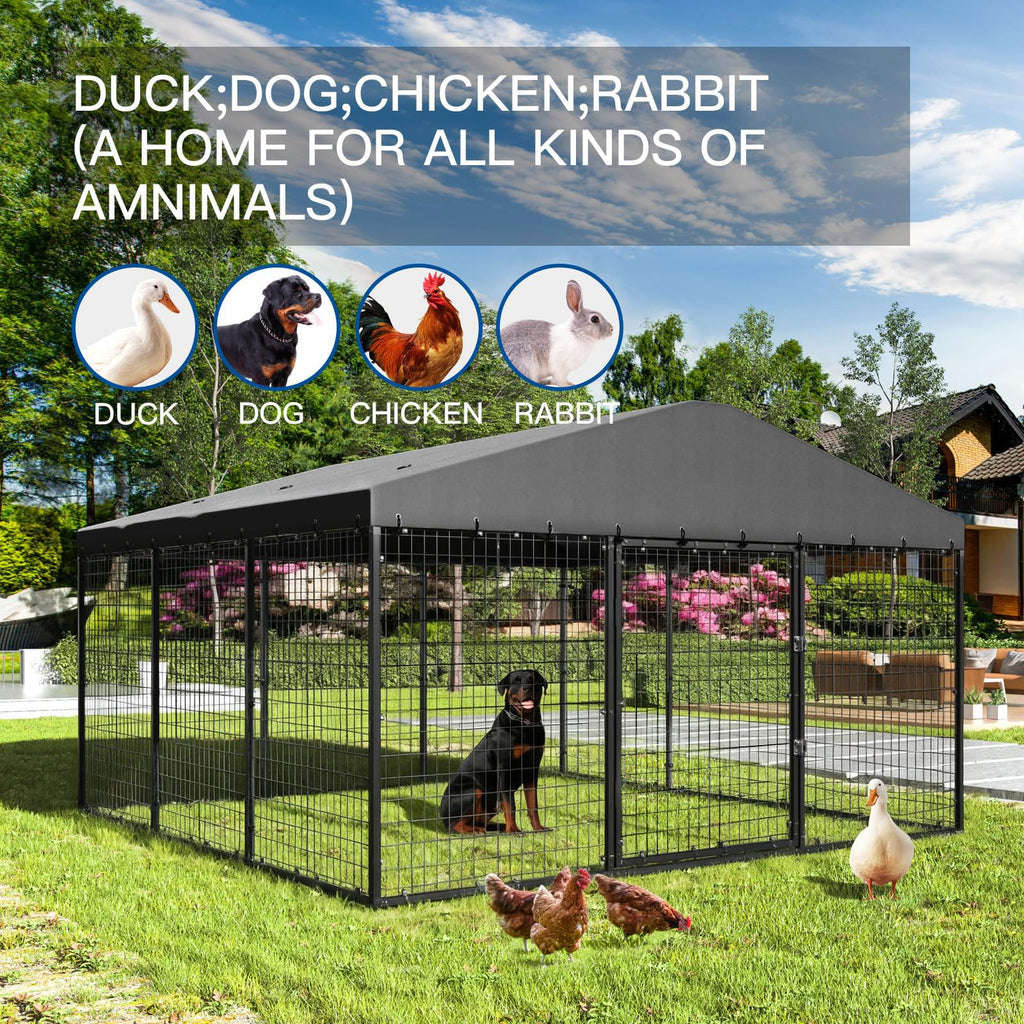 10 x 10 x 6 FT Outdoor Dog Kennel Q739
