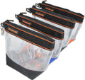 10-Inch Clear 4-Pack Zippered Tool Pouch S6289