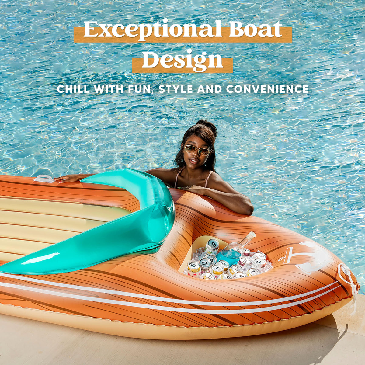 Inflatable Boat Float with Cooler O971